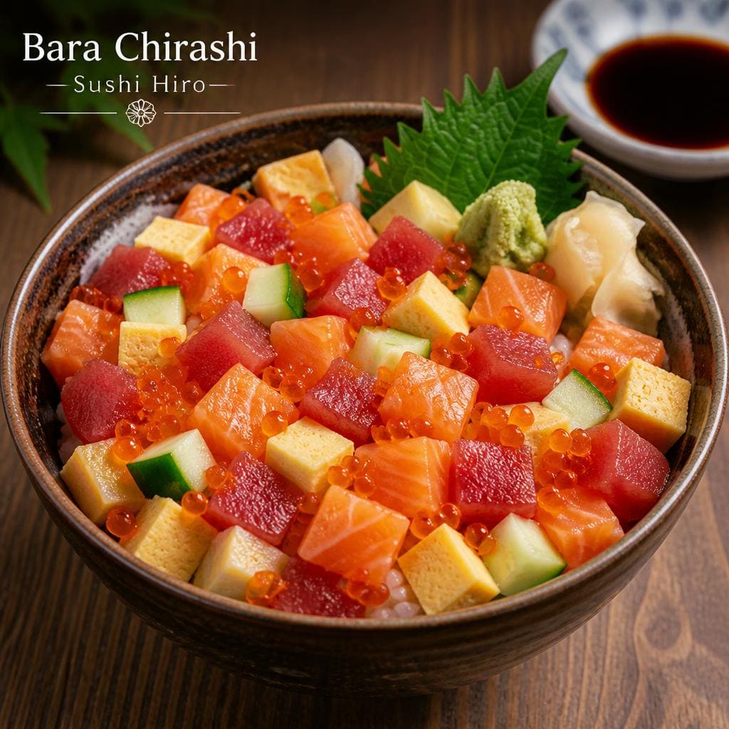 Bara Chirashi Sushi Hiro menu chirashi seafood Jepang